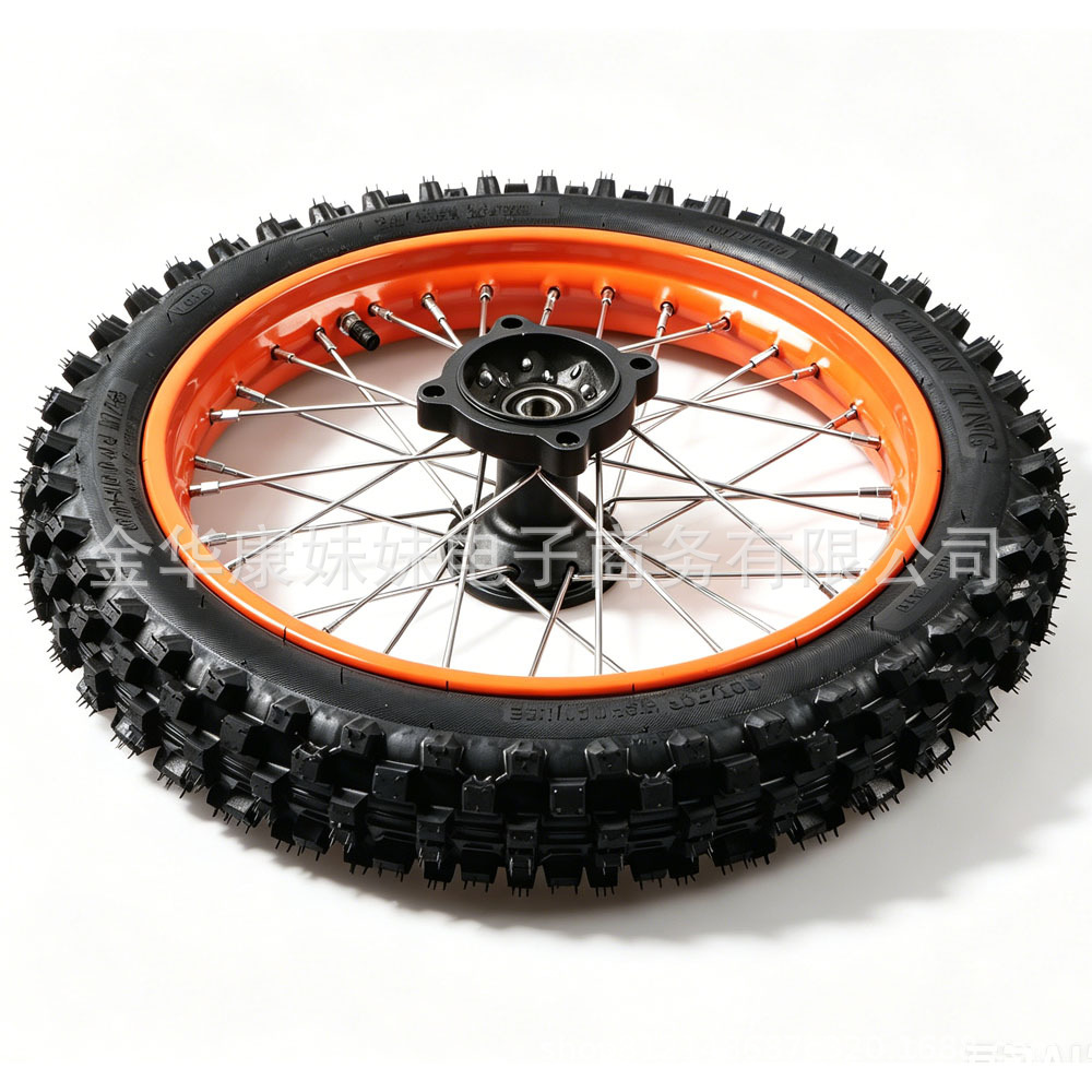 Off-Road Motorcycle Front Wheel Orange 60/10014 C Butterfly, Suitable for Off-Road Electric Motorcycles, Off-Road Motorcycles