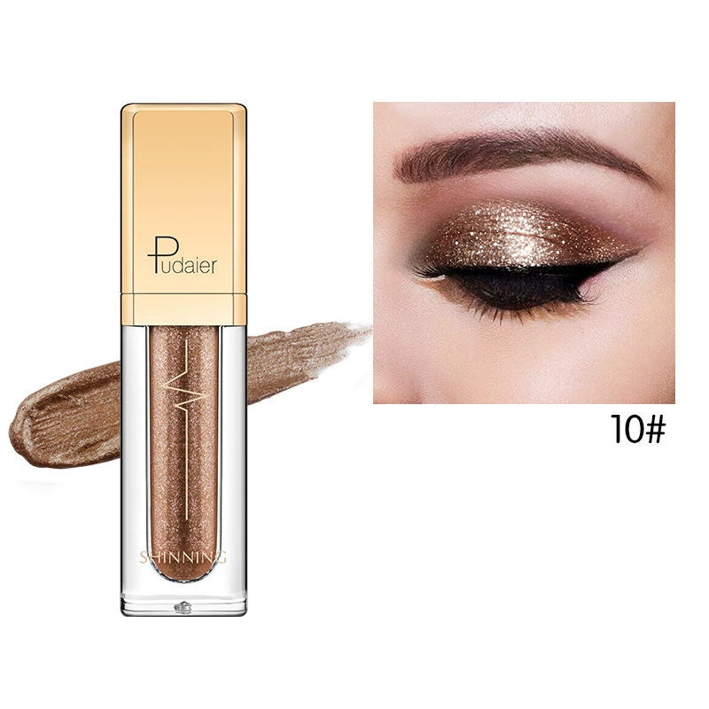 Палетка теней для век Pudaier 18-цвет Diamond Shine Liquid Glitter Powder - жемчужный блеск монохромная палитра