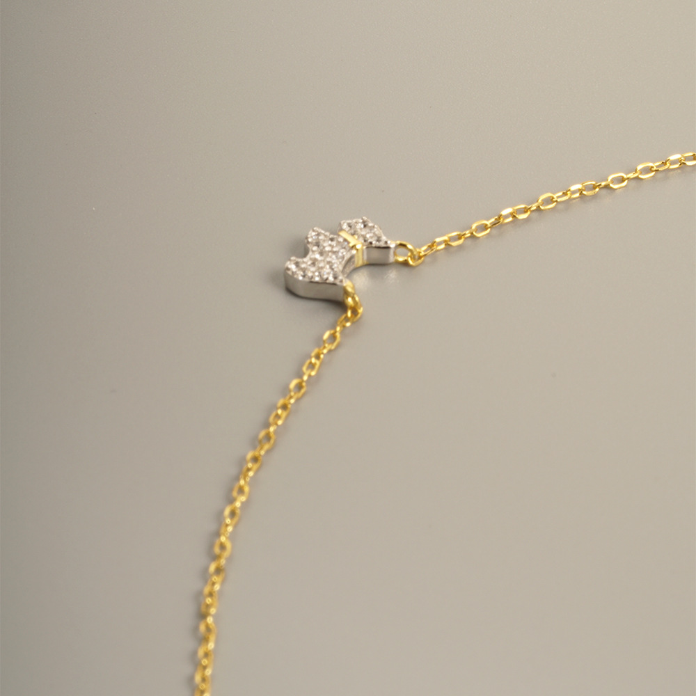 1 Piece Quantity Street Occasion 925 Sterling Silver Material 925 Sterling Silver Zircon Cable Chain Inlay Dog Pendant Necklace