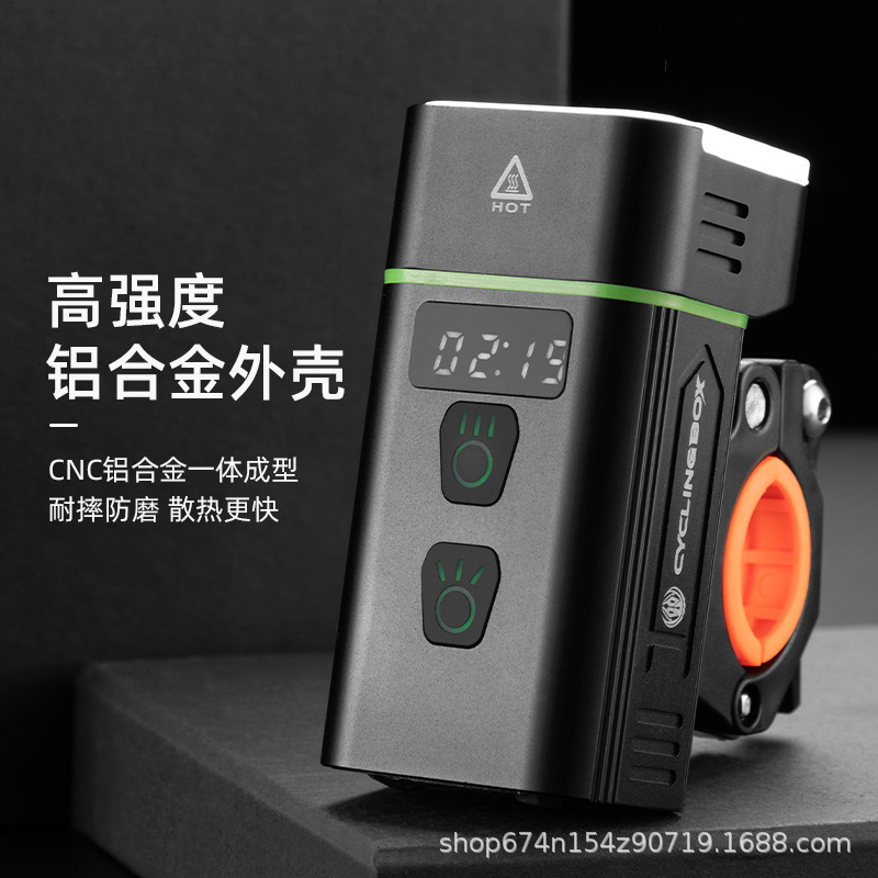 Bicicleta de cuatro cabezas lámpara USB recargable Faro de aleación de aluminio faro 1800 lúmenes faro equipo de equitación