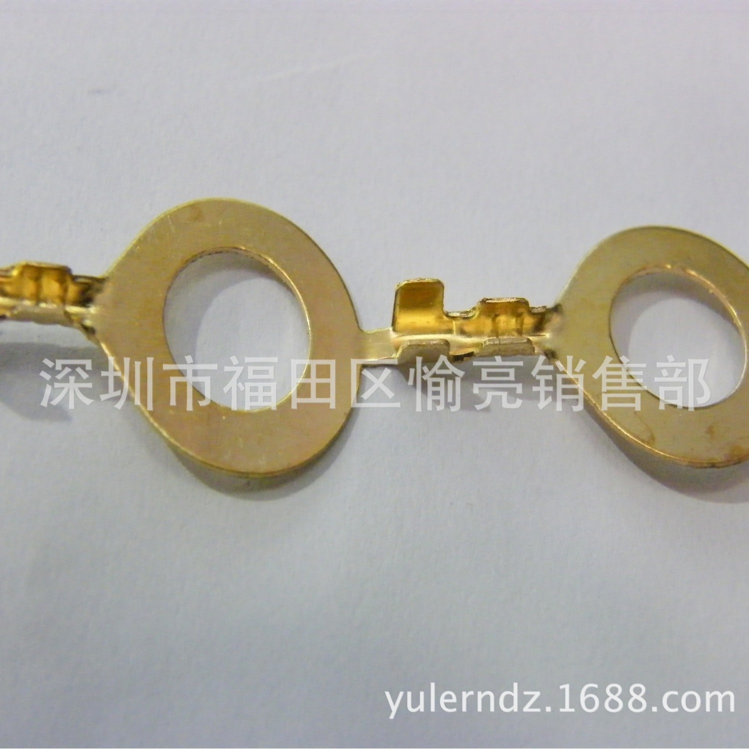 8.2圆形竖连黄色接线片0.4厚直连端子