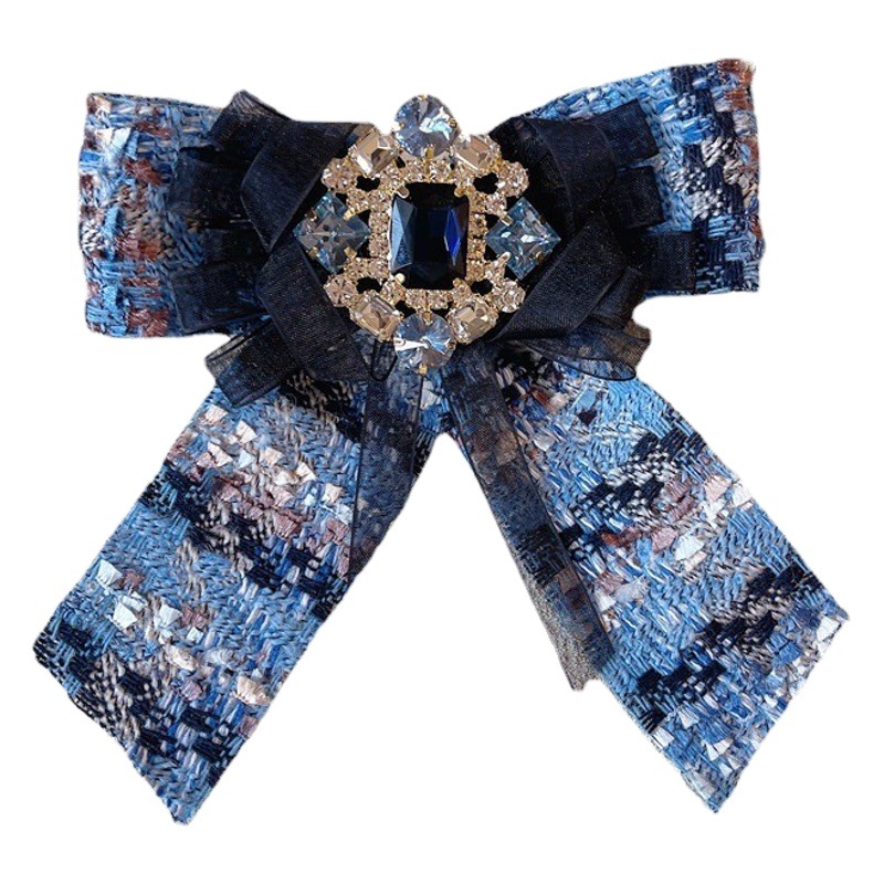 Pajarita collar flor accesorios moda Chanel estilo arco rhinestone abrigo collar decoración coreano cliente orden comercio exterior