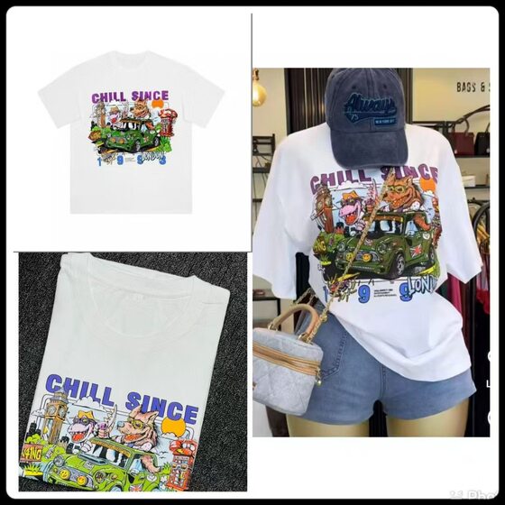 Advanced Sense Niche Letter Short-sleeved Men's and Women's 2024 New T-shirt Summer Casual Loose Heavy Cotton Top