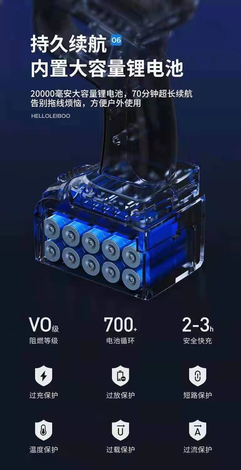 Suitable for Wireless Car Washing Machine High-Pressure Car Washing Water Gun Portable Powerful Car Lithium Battery Cleaning Machine