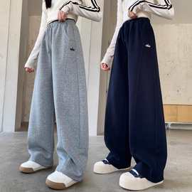 春秋女童运动裤长裤中大儿童直筒休闲卫裤潮2025年新款女孩初中生