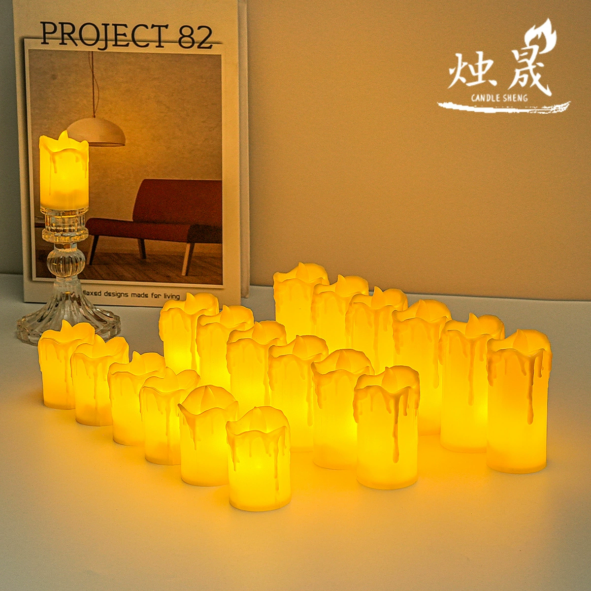 Светодиодная цифровая свеча с волнообразным пламенем, слеза, чайная свеча, креативное оформление, декор для вечеринки на Хэллоуин, оптовая продажа свечей