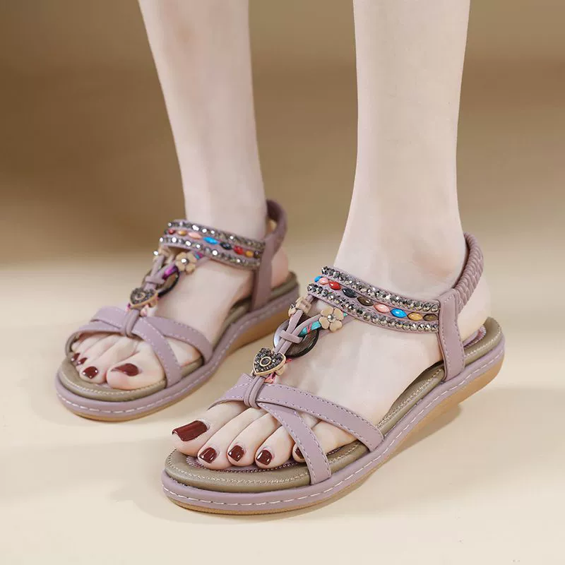 Summer ethnic sandals, boho style, ethnic style, plus size