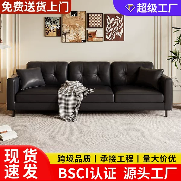 Small-sized two- and three-seater sofa for rental apartments, clothing stores, rest areas, reception areas, black lazy sofa for living rooms