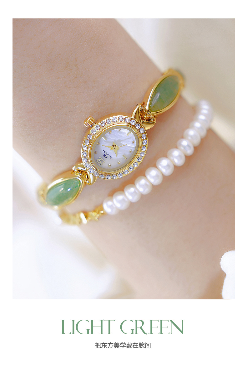 60g Weight Tempered Glass Mirror Material Fine Steel Strap Material Watch Classification Pointer Display Type Jewelry Buckle Buckle Style Oval Dial Shape Daily, Tea Party Occasion Quartz Movement Solid Color Pattern All Seasons Season Women's Gender Elegant, Classic Style Style Elegant Classic Style Solid Color Jewelry Buckle Quartz Watch 2