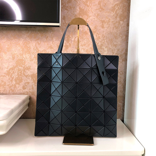  New Japanese Original 6-Grid Matte Sanding Rhombus Hand-held Tote Bag Fashion and Versatile Women's Shoulder Bag