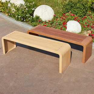 Anticorrosive Wood Leisure Pattern Outdoor Bench Square Park Chair Garden Rank Long Stool Shopping Mall Public Garden Chair Chair