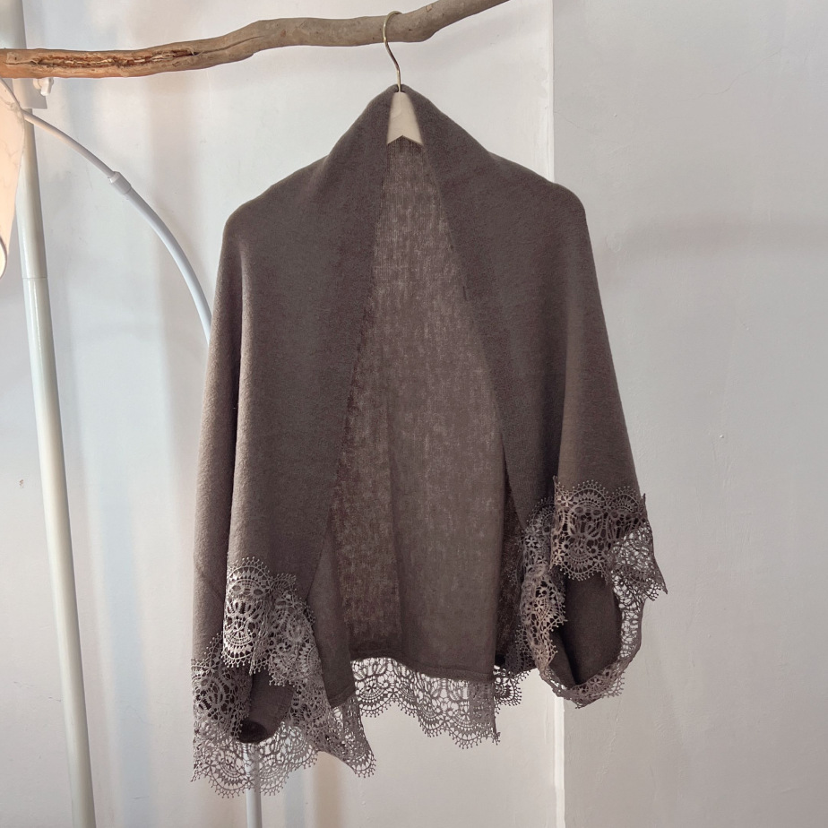 가을, 겨울 다목적 레이스 북극 벨벳 니트 숄 따뜻한 치파오와 케이프 패션 케이프 가디건