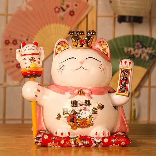 Lucky Cat Large Ornament Shop Opening Electric Shaker Large Japanese Ceramic Creative Gift Cashier Ornament