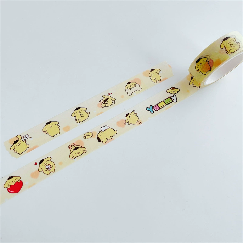 Скотч washi Cinnamoroll 1,5 см × 5 м, японская бумага, милые мультяшные принты