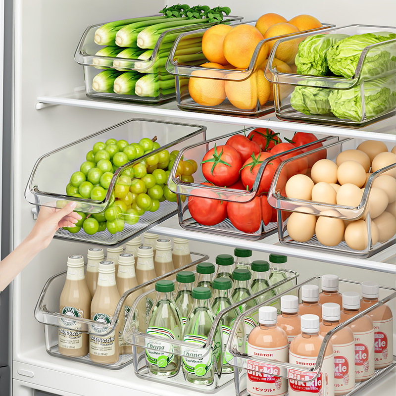 Refrigerator Storage Box Storage and Organization Artifact Drawer Box Storage Box Organization Box Egg Food Preservation Box Kitchen