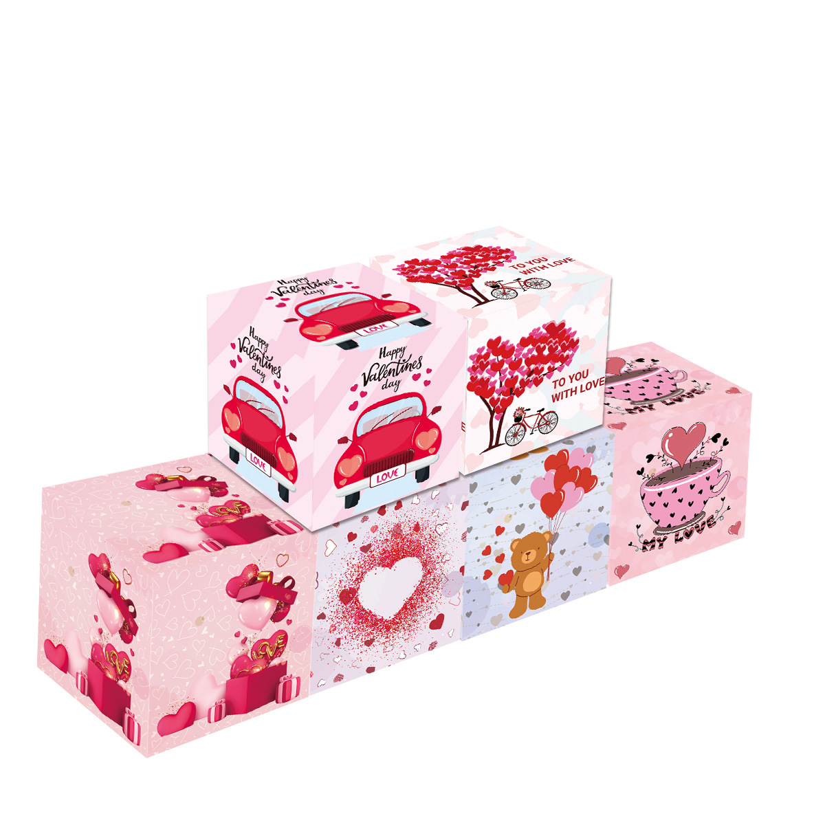 Valentine's Day Cute Sweet Letter Heart Shape Paper Daily Date Festival Gift Box display picture 3