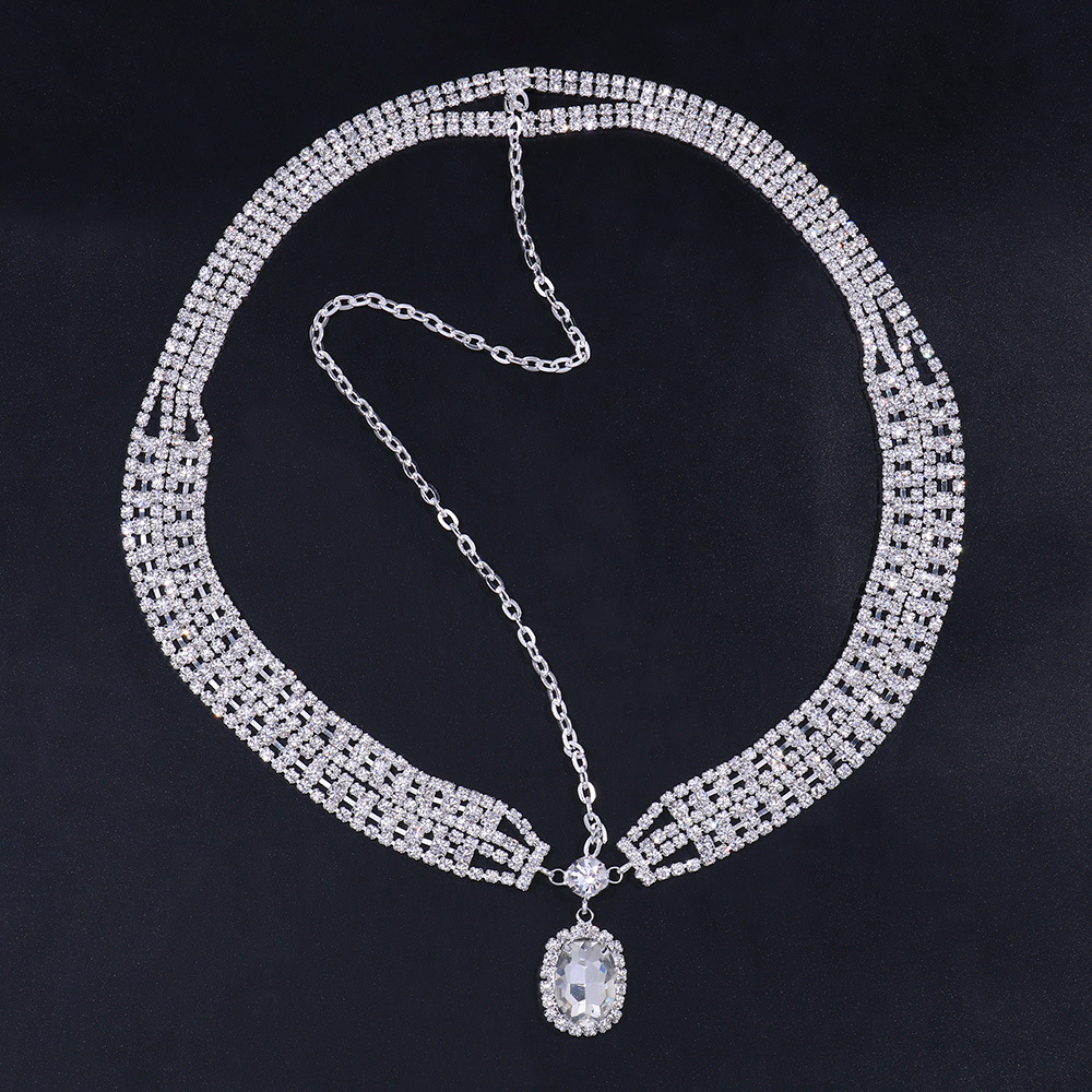 Rhinestone Forehead Chain Vintage Ethnic Style Hair Accessory_voghion.com