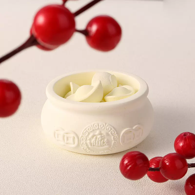 新年元宝石膏香薰招财进宝国潮摆件送礼桌面香氛礼物创意手办礼