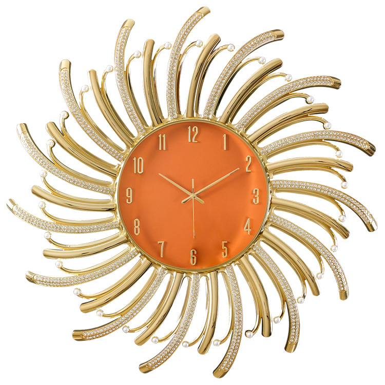 2023 nuevo reloj de lujo ligero moderno reloj de pared rojo neto sala de estar reloj creativo montado en la pared de gama alta Reloj de pared de gama alta elegante