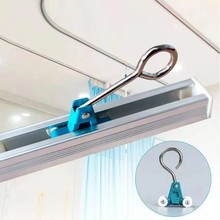 天轨输液架 滑轮带瓶挂钩式吊轨输液滑车 病房用点滴伸缩输液吊杆