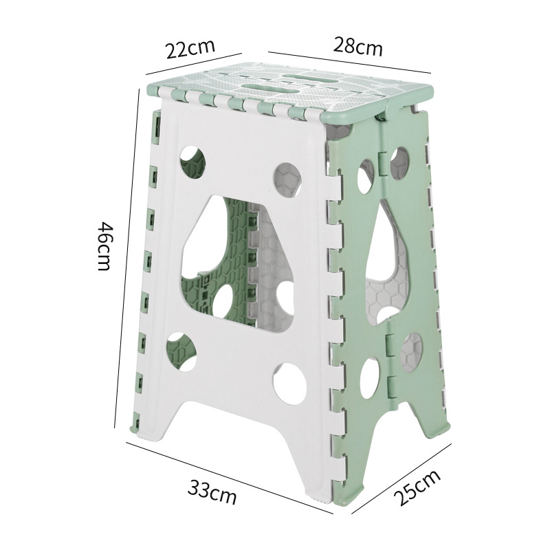 Taburete de plástico plegable portátil hogar viaje al aire libre portátil de ahorro de espacio engrosada durable niños adultos silla