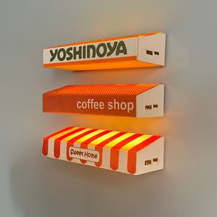 Creative Magnetic Luminous Canopy Refrigerator Magnet Strong Magnetic Warm Home Simulation Miniature Stall Home Atmosphere Light