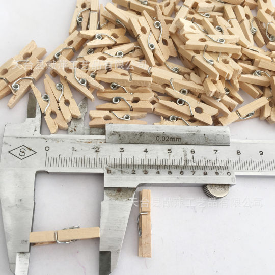 Factory direct 2.5~7.3cm log color wood clip storage clip small wood clip photo clip wood crafts