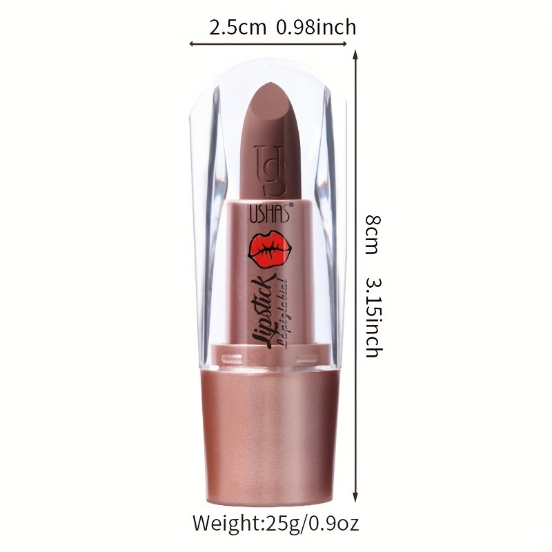 USHAS European and American Cross-border spot terciopelo mate lápiz labial textura brillante no es fácil de decolora esmalte de labios LP2288B