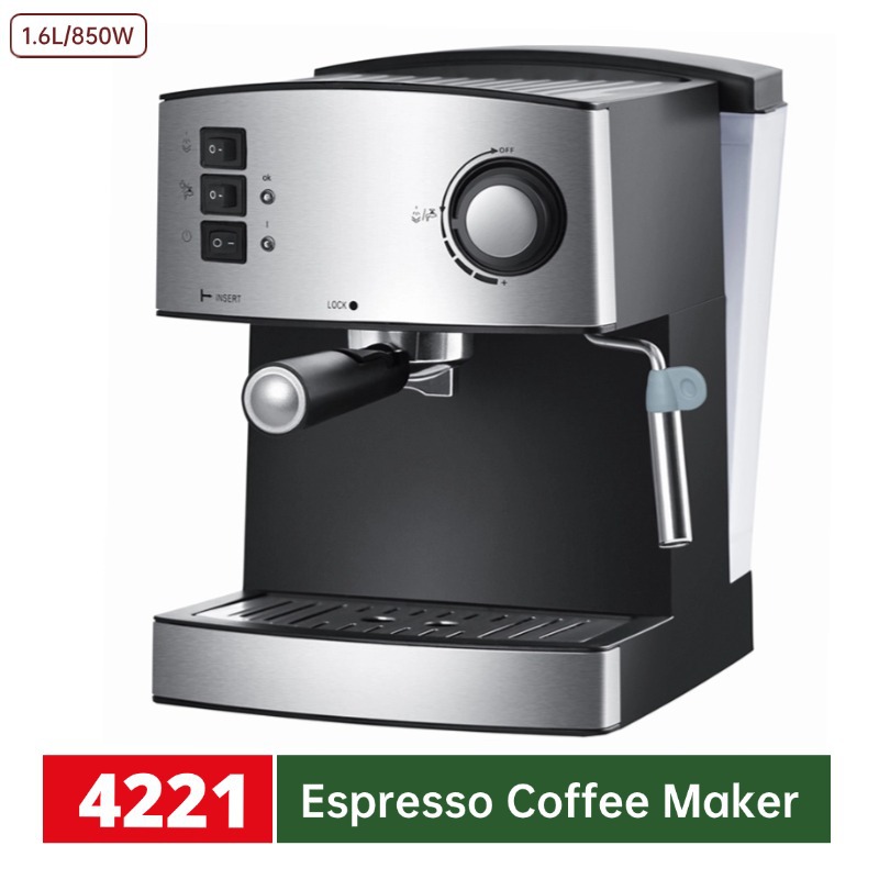 850W transfronterizo enchufe europeo vapor burbuja extracción de grasa bomba de presión cafetera eléctrica cafetera italiana