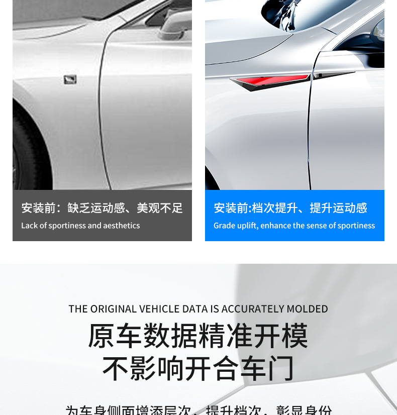 Universal metal 3D blade-style car emblem sticker, personalized car door, body, and fender modification decorative accessories