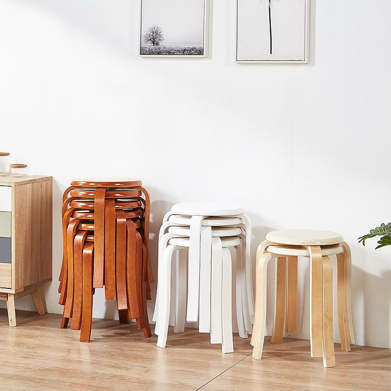 木头实木凳子家用简约成人凳子批发餐桌圆凳板凳椅子家用餐椅