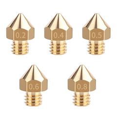 Kiwifowl 3D Printer Nozzle, Mk8 Extruder Head, Brass Nozzle 0.415mm for Engraving—Factory Direct Sales