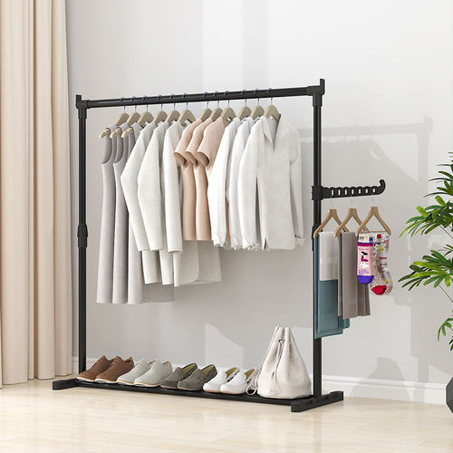 Simple clothes drying rack, bedroom floor-standing clothes rack, indoor clothes drying rod, clothes rack, dormitory floor-standing assembled clothes rack wholesale