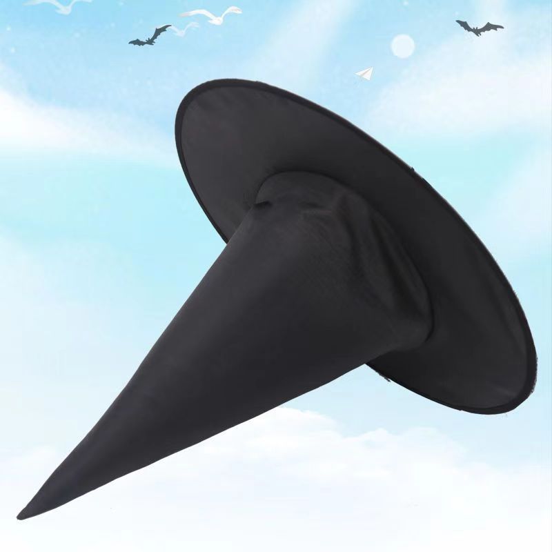 Sombrero de Halloween Sombrero de bruja para niños adultos Sombrero de mago de Harry Potter Sombrero de tela Oxford negro