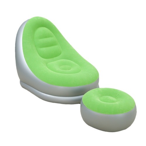 New thickened inflatable lazy sofa with footstool casual sofa lounge chair portable air storage chair one-piece delivery service