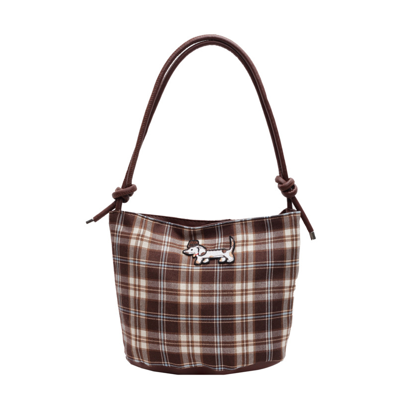 Otoño y invierno bolsos de mujer 2024 nuevo estilo retro cuadrado de moda ocio de gran capacidad de transporte de hombro bolso de cubo de moda