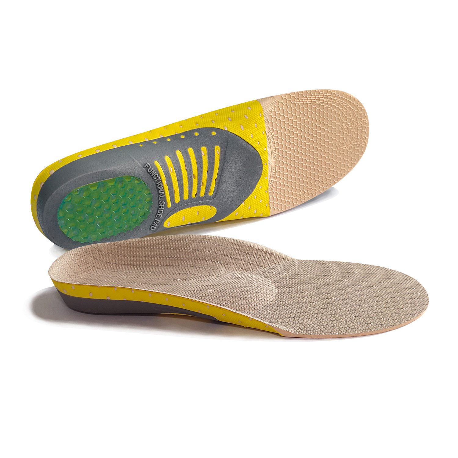 Flat foot correction insoles for men and women sports arch massage breathable sweat-absorbing shock-absorbing insoles cross-border model