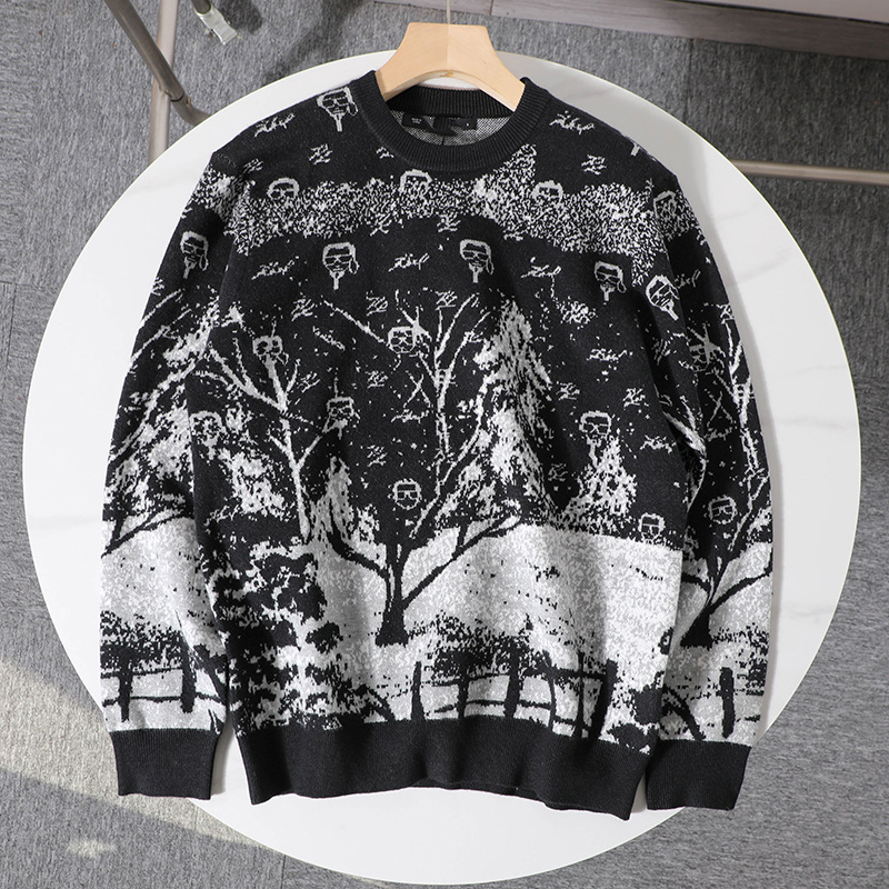 American Brand K~ Men's Winter Soft Round-Neck Long-Sleeve Casual Knit Sweater 2212