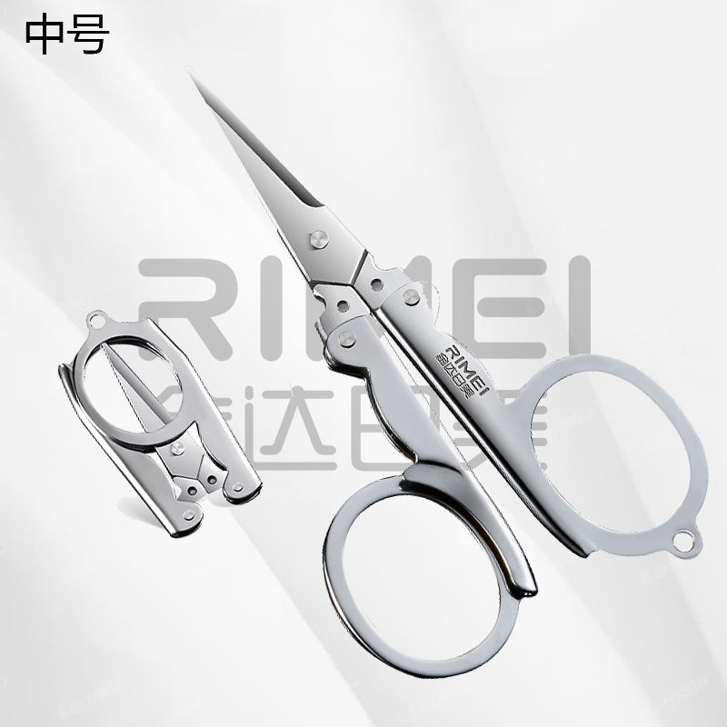 Inventario de acero inoxidable tijeras de pesca tijeras plegables Jinda Rimei tijeras portátiles mini tijeras de viaje