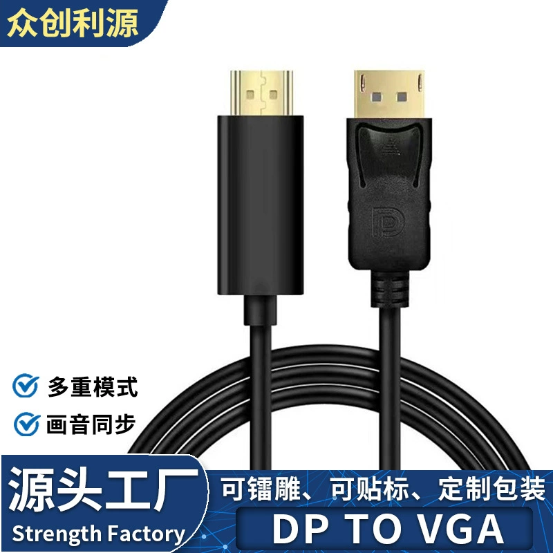 Источник кабель конвертер DisplayPort в HDMI линия 1.8м DP на HDMI HD компьютер вращение кабель