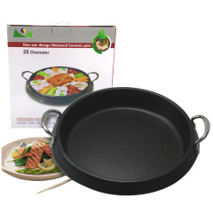 Korean army stew rice cake hot pot non-stick potato low soup pot cooking induction cooker open flame portable round baking tray