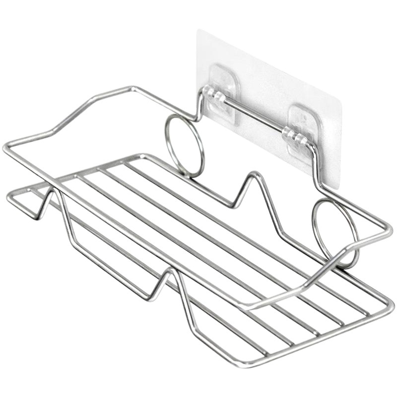Rack cuadrado de acero inoxidable ponche-libre baño rack de almacenamiento de múltiples funciones estante de la pared