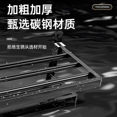 Thickened carbon steel towel rack bathroom rack hotel towel rack punch-free bathroom rack storage rack