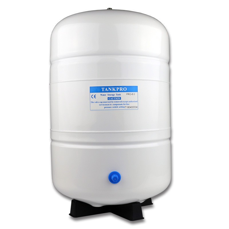 En stock purificador de agua RO 6G barril de presión 6 galones hogar Cubo de almacenamiento de la máquina de agua pura de acero blanco pintura de metal a prueba de explosiones