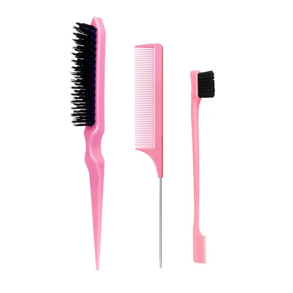 [PP] Flat tooth 3-piece set pink