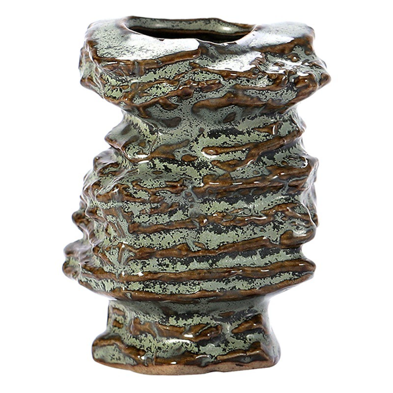 Креативная ручная Персонализированная Маленькая каменная гидропонная ваза маленькая Цветочная Столешница Мини чайная церемония украшения медная денежная трава