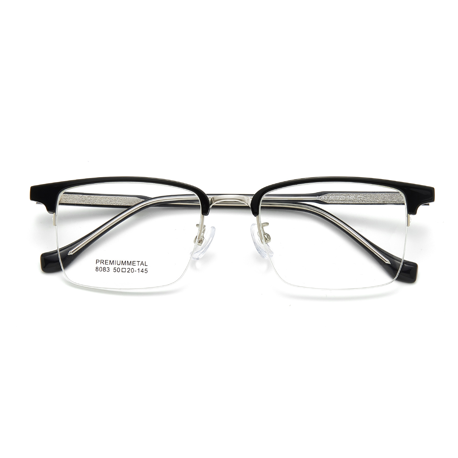 Sven medio marco de cejas para hombres, marco de gafas de aleación de negocios, cubierta de pie de placa de cristal de alta calidad, Danyang con espejos