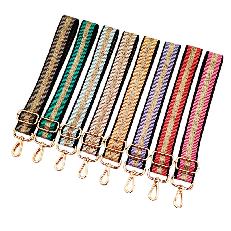 Polyester Color Block Bag Strap display picture 2