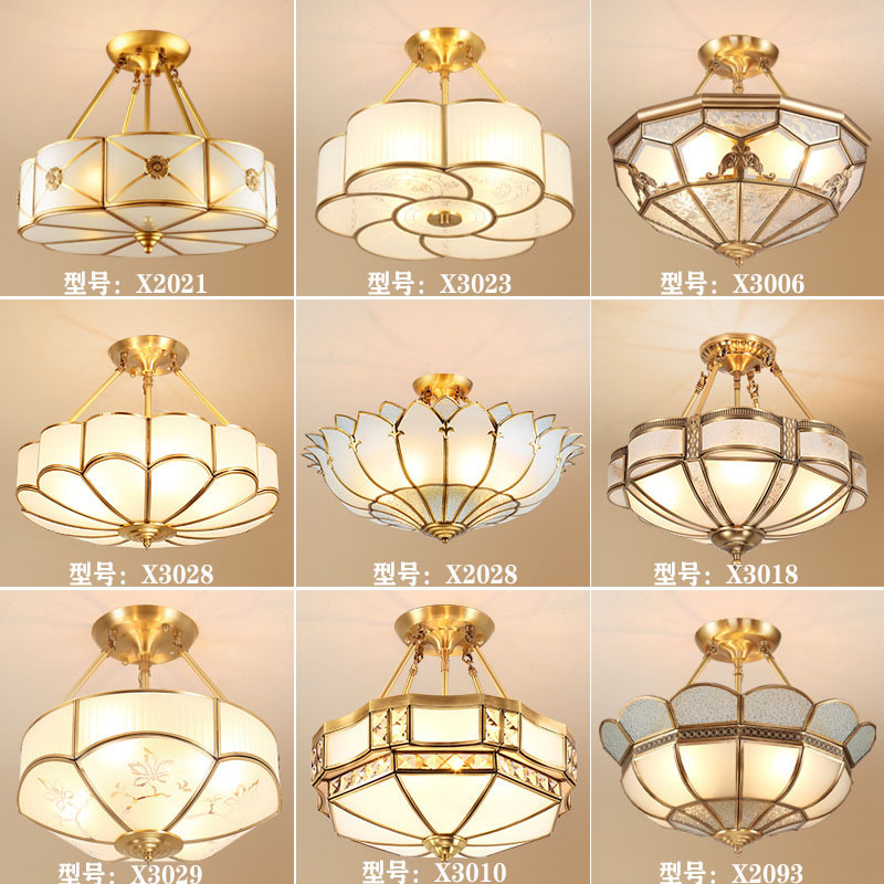 American minimalist semi-pendant LED ceiling light, warm home use bedroom study restaurant luxury balcony hallway semi-pendant light