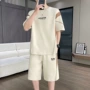 透气夏季宽松男士两件套